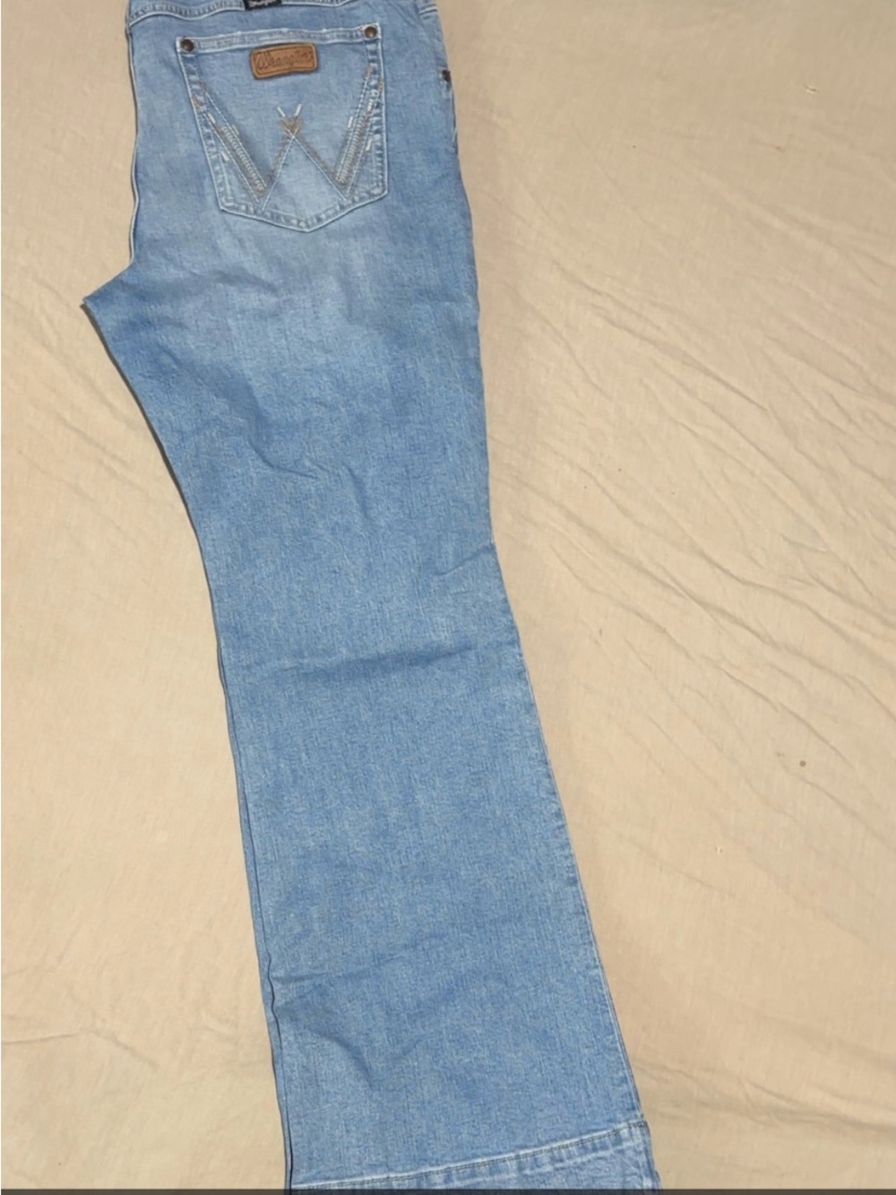 Wrangler Light Blue Flare-Wide Leg Women's Jeans